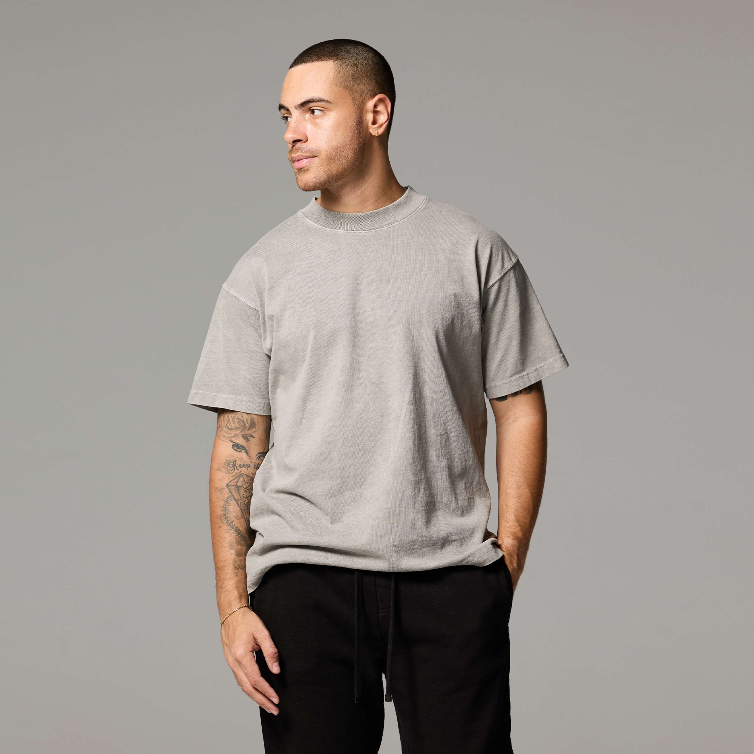 MENS MOCK NECK TEE - Image 37