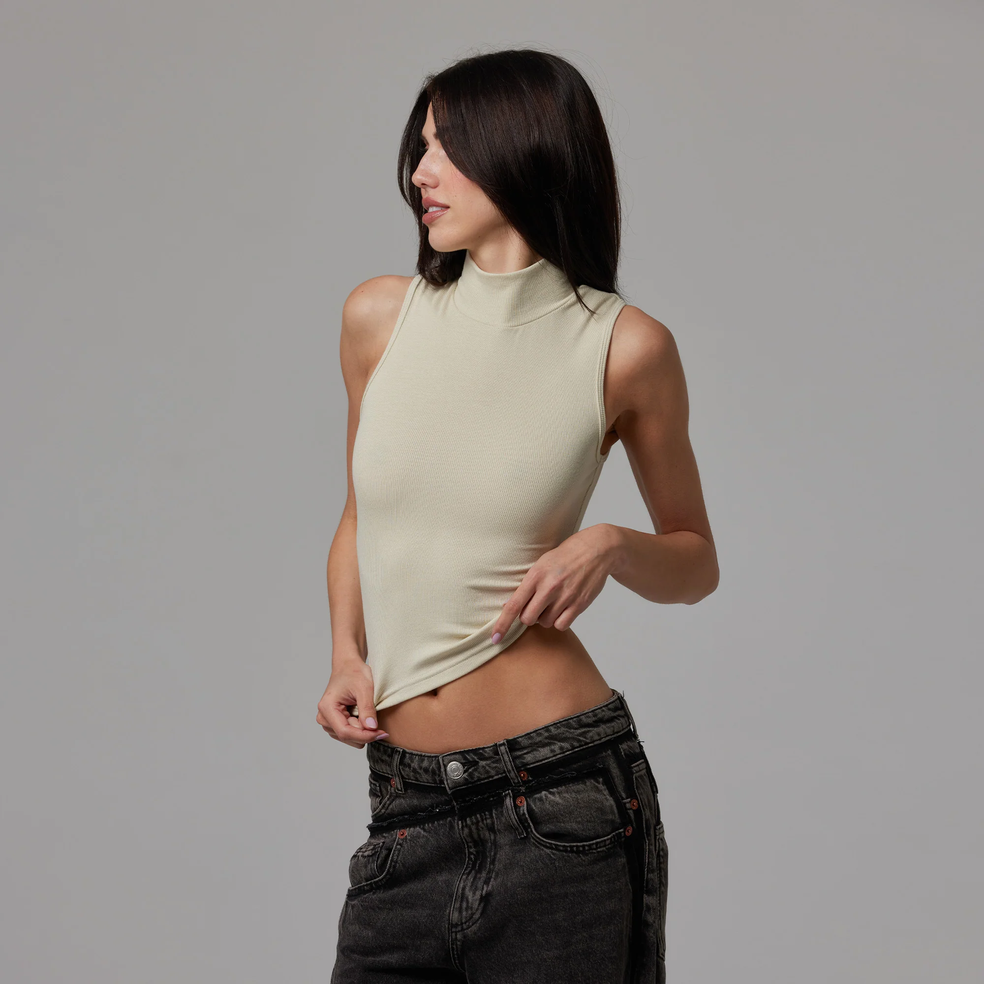 WOMENS MOCK NECK RIB TANK - Image 17
