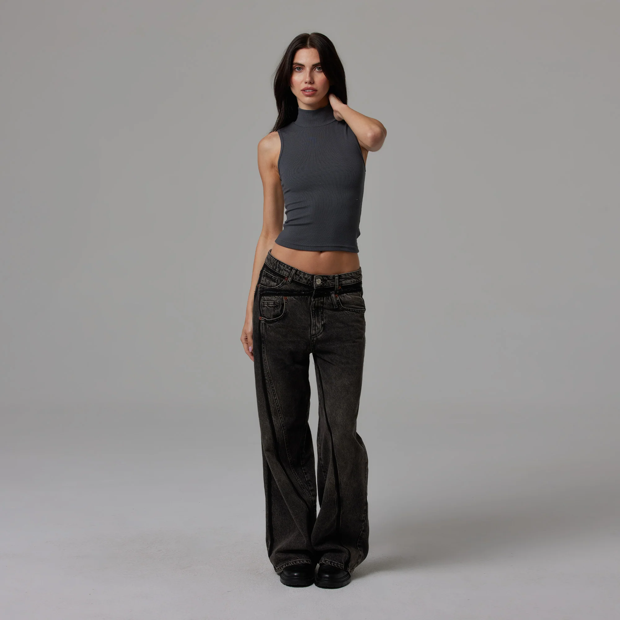 WOMENS MOCK NECK RIB TANK - Image 26