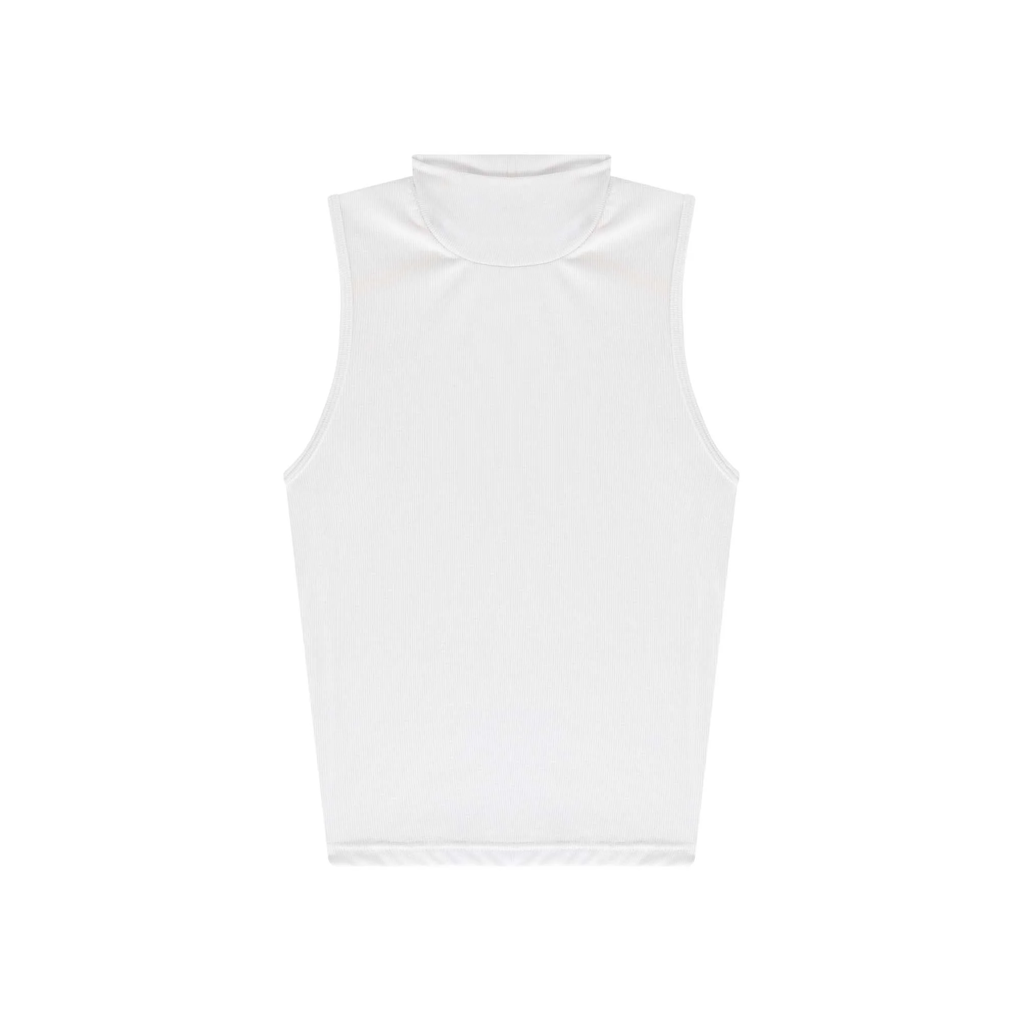 WOMENS MOCK NECK RIB TANK