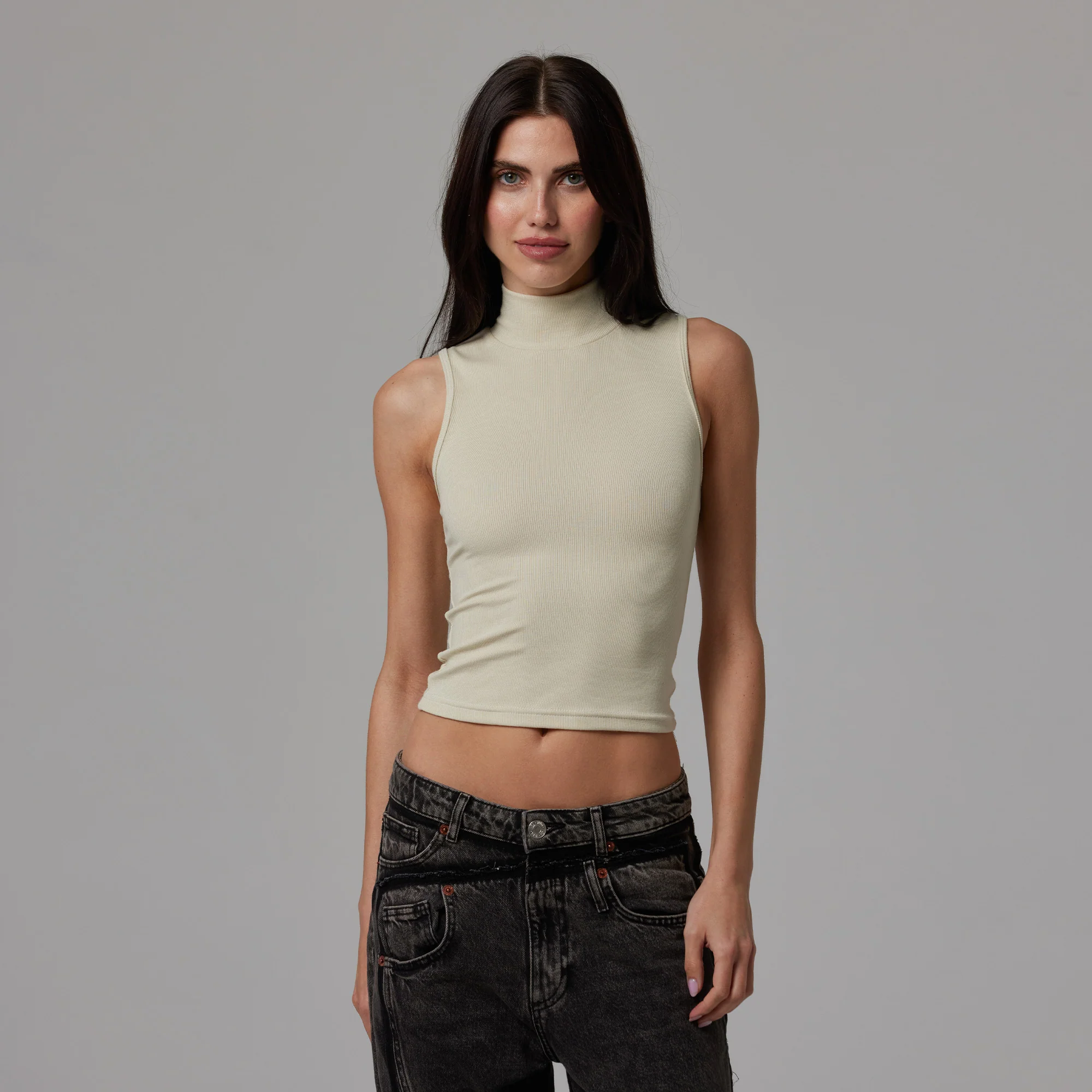 WOMENS MOCK NECK RIB TANK - Image 16