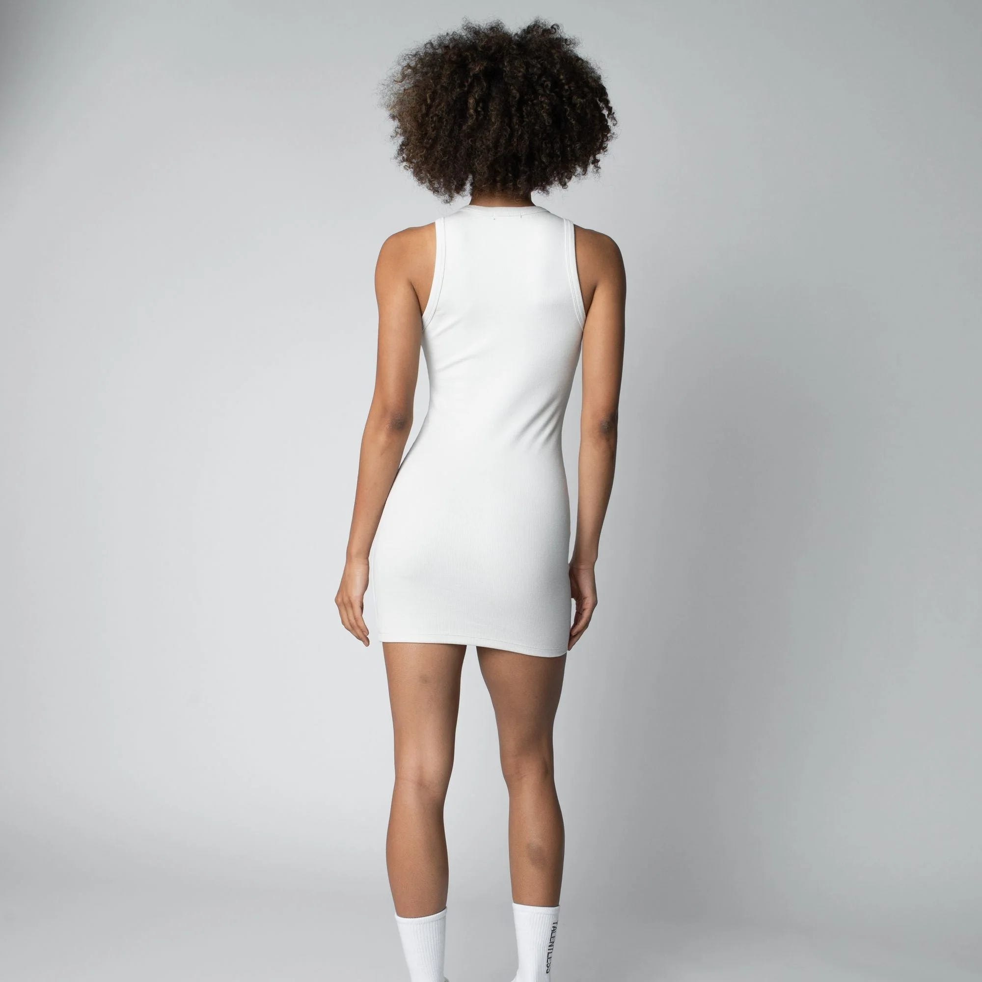 RIB HIGH-NECK CONTOUR DRESS - Image 3