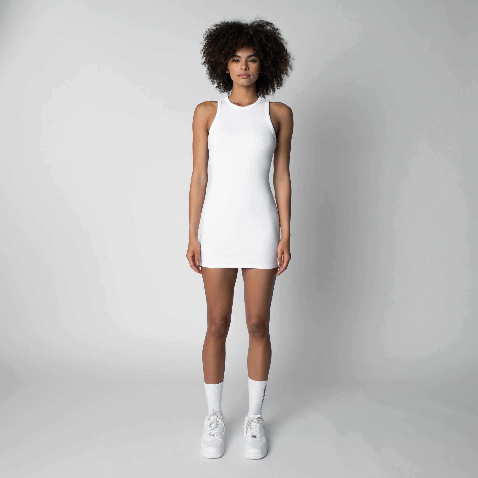 RIB HIGH-NECK CONTOUR DRESS - Image 7