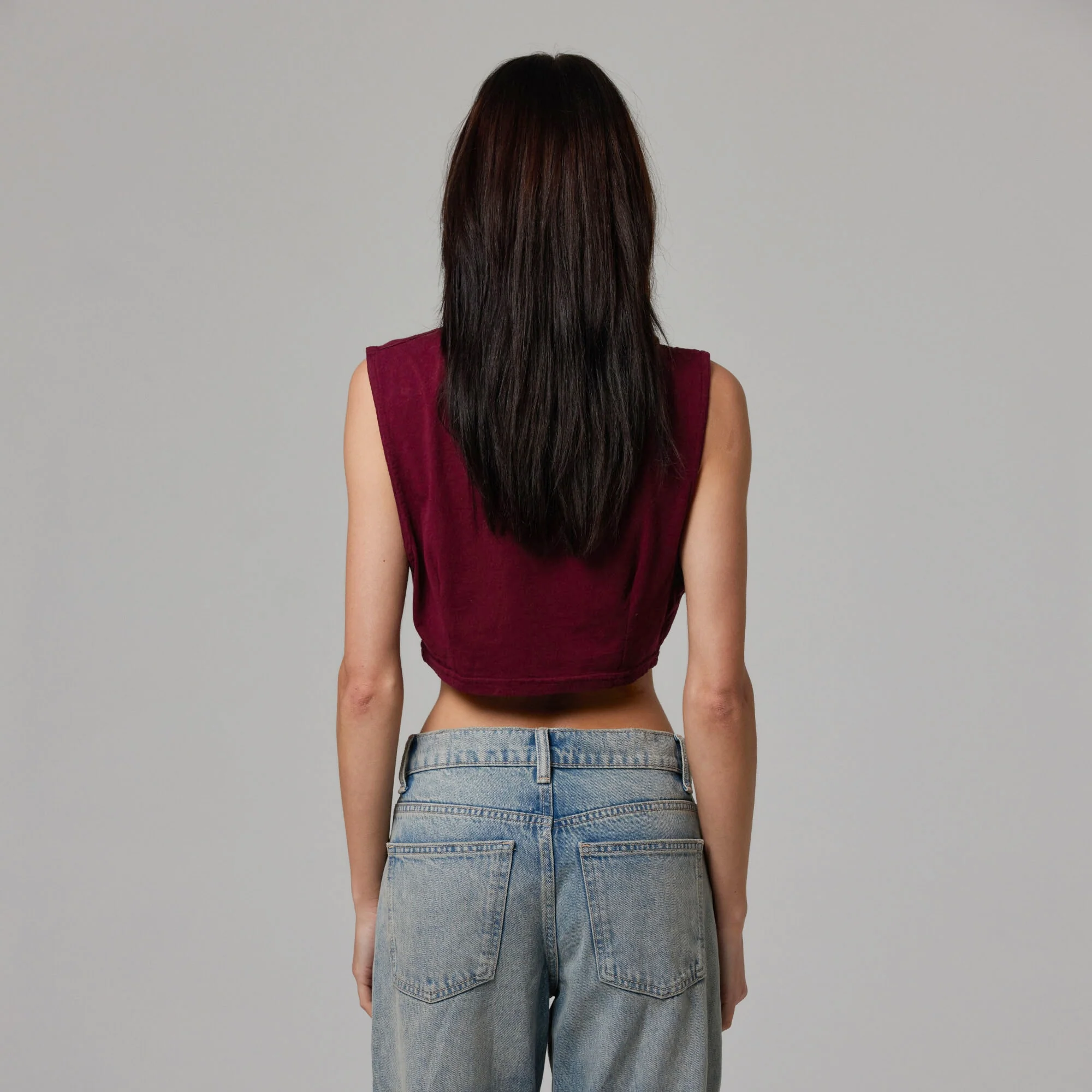 WOMENS CROP DART MUSCLE TANK - Image 5
