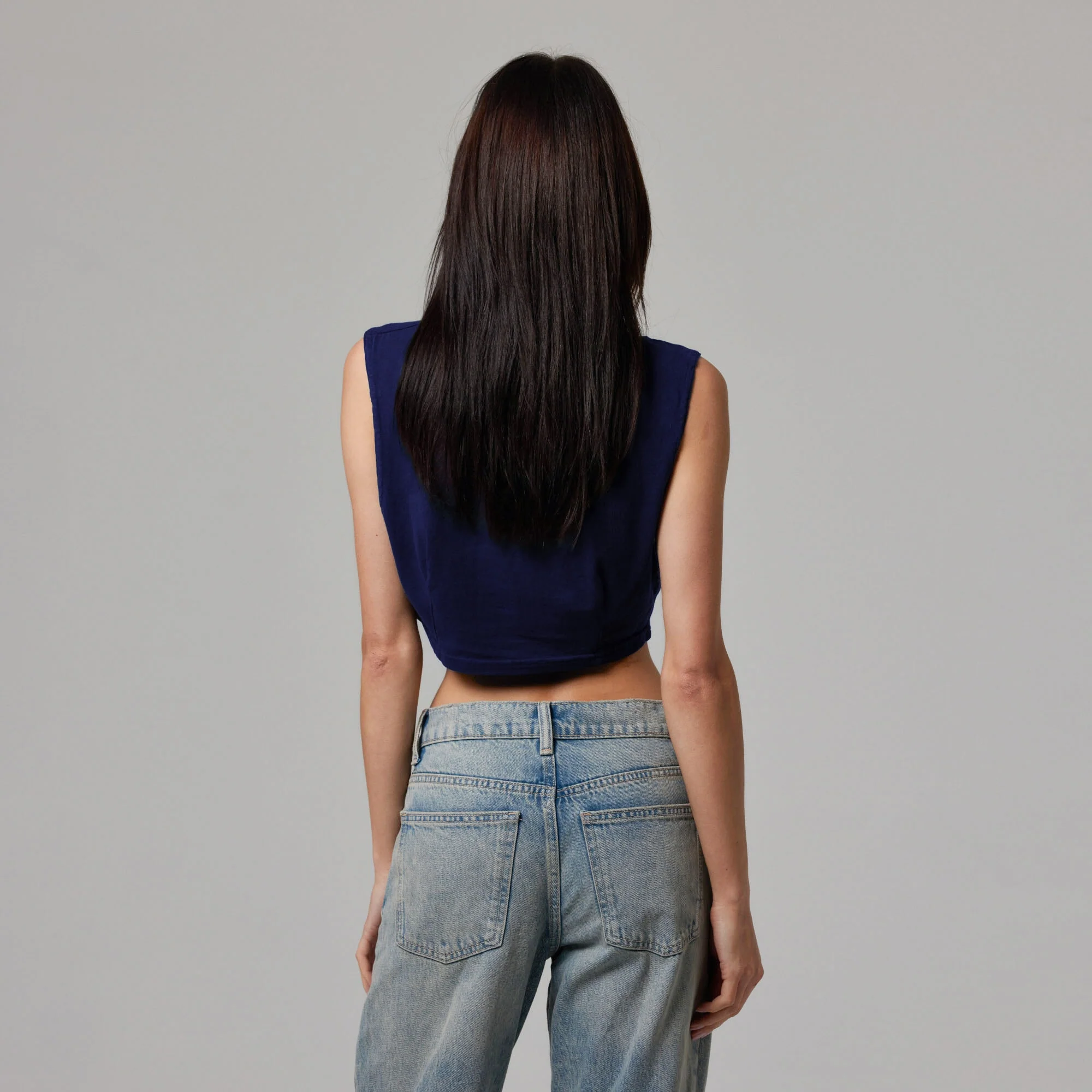 WOMENS CROP DART MUSCLE TANK - Image 4