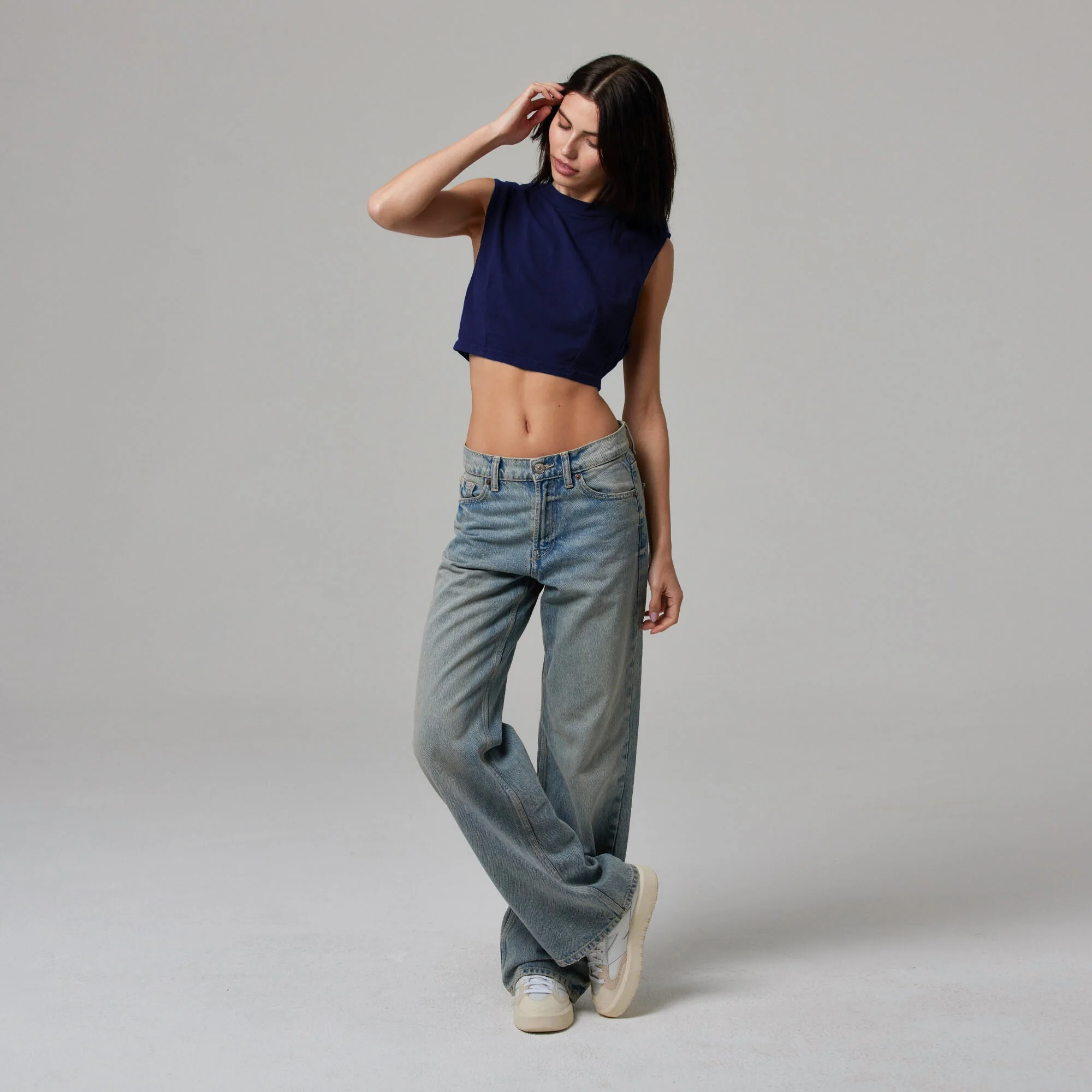 WOMENS CROP DART MUSCLE TANK - Image 5