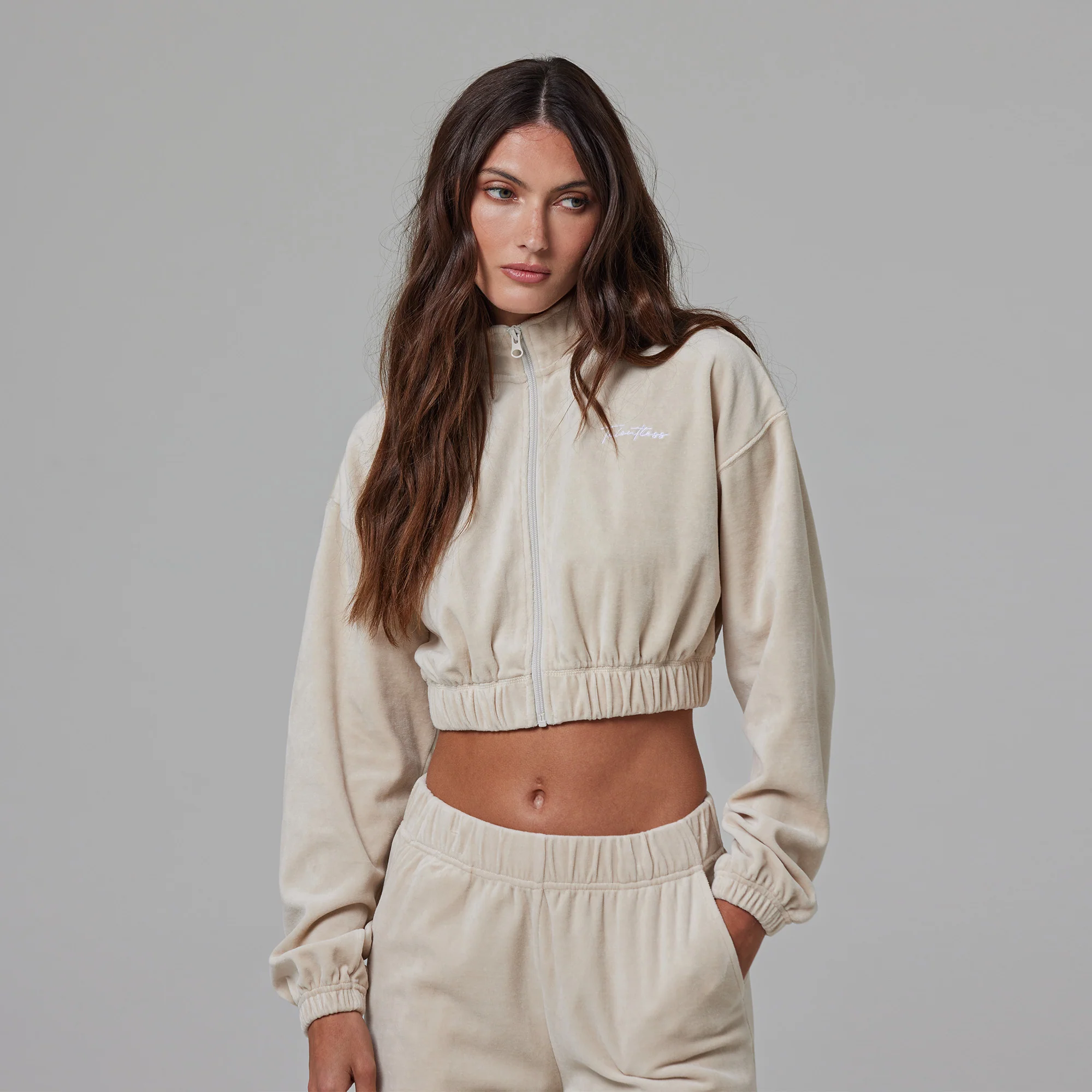 WOMENS FULL ZIP TERRY CLOTH MOCK NECK - Image 11