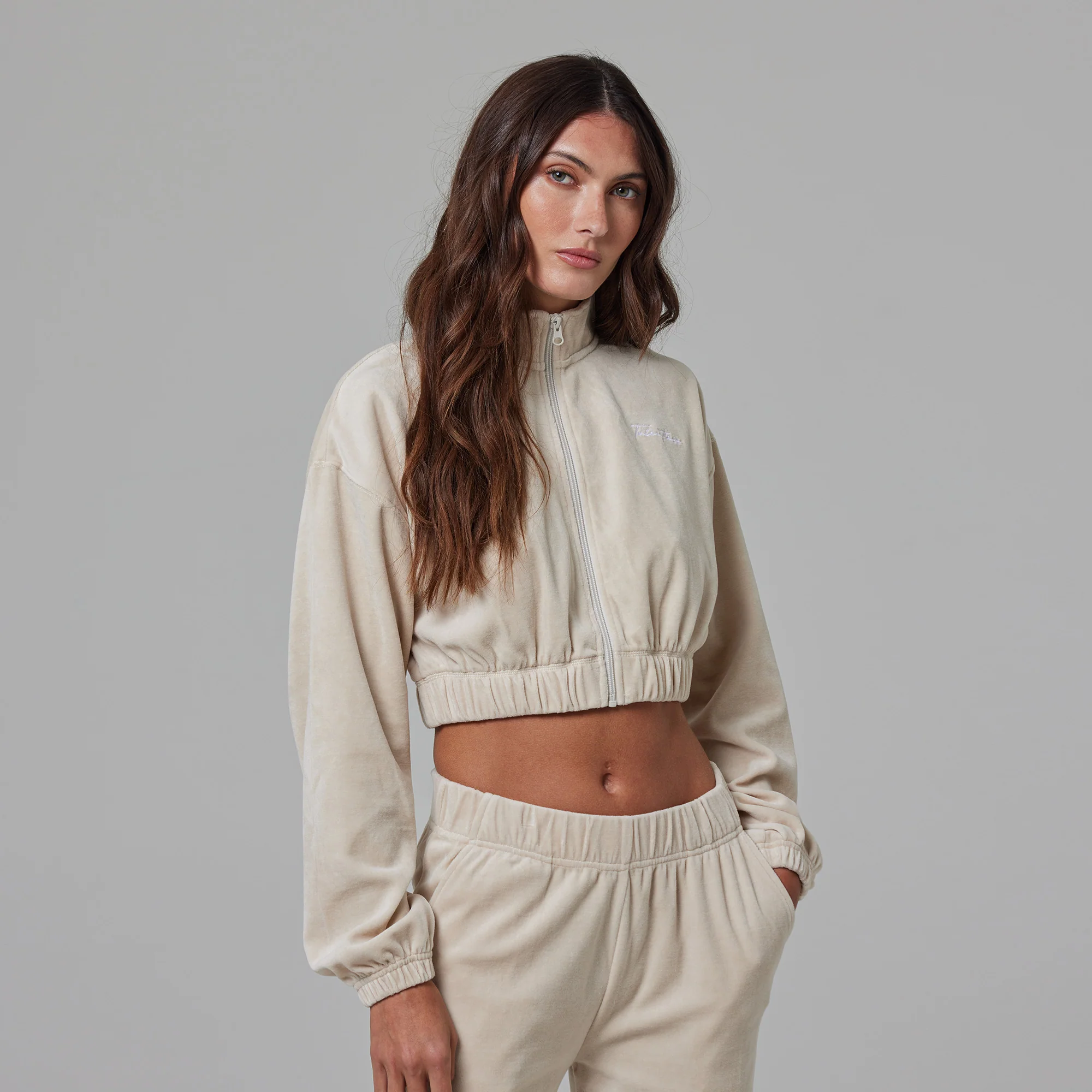 WOMENS FULL ZIP TERRY CLOTH MOCK NECK - Image 8