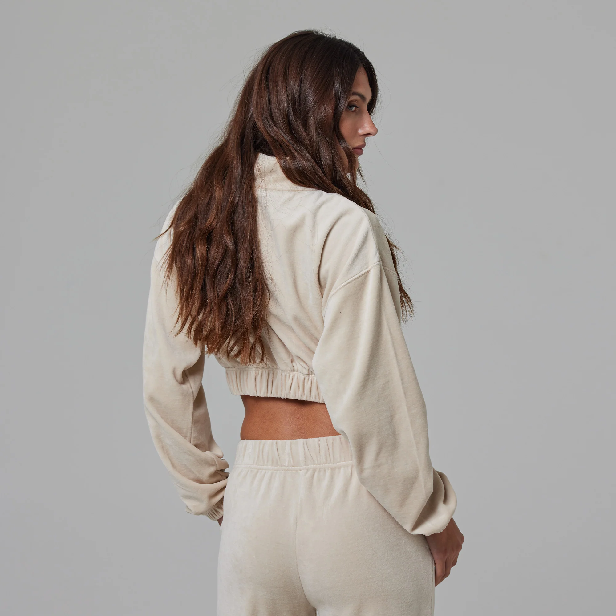 WOMENS FULL ZIP TERRY CLOTH MOCK NECK - Image 9