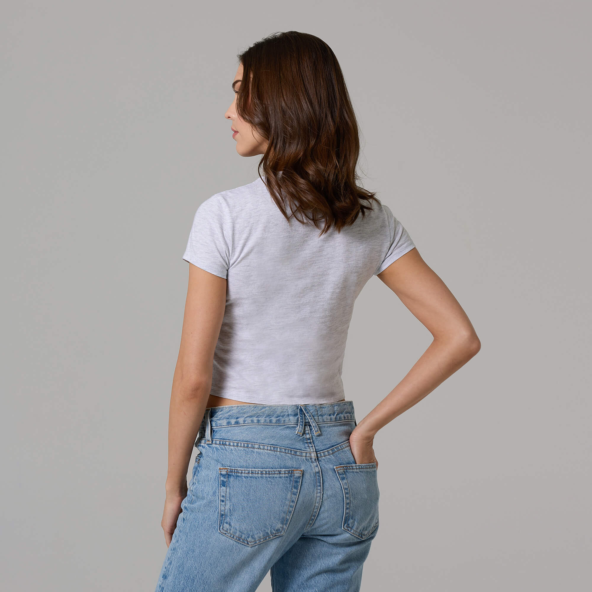 WOMENS HEATHER BABY TEE - Image 12