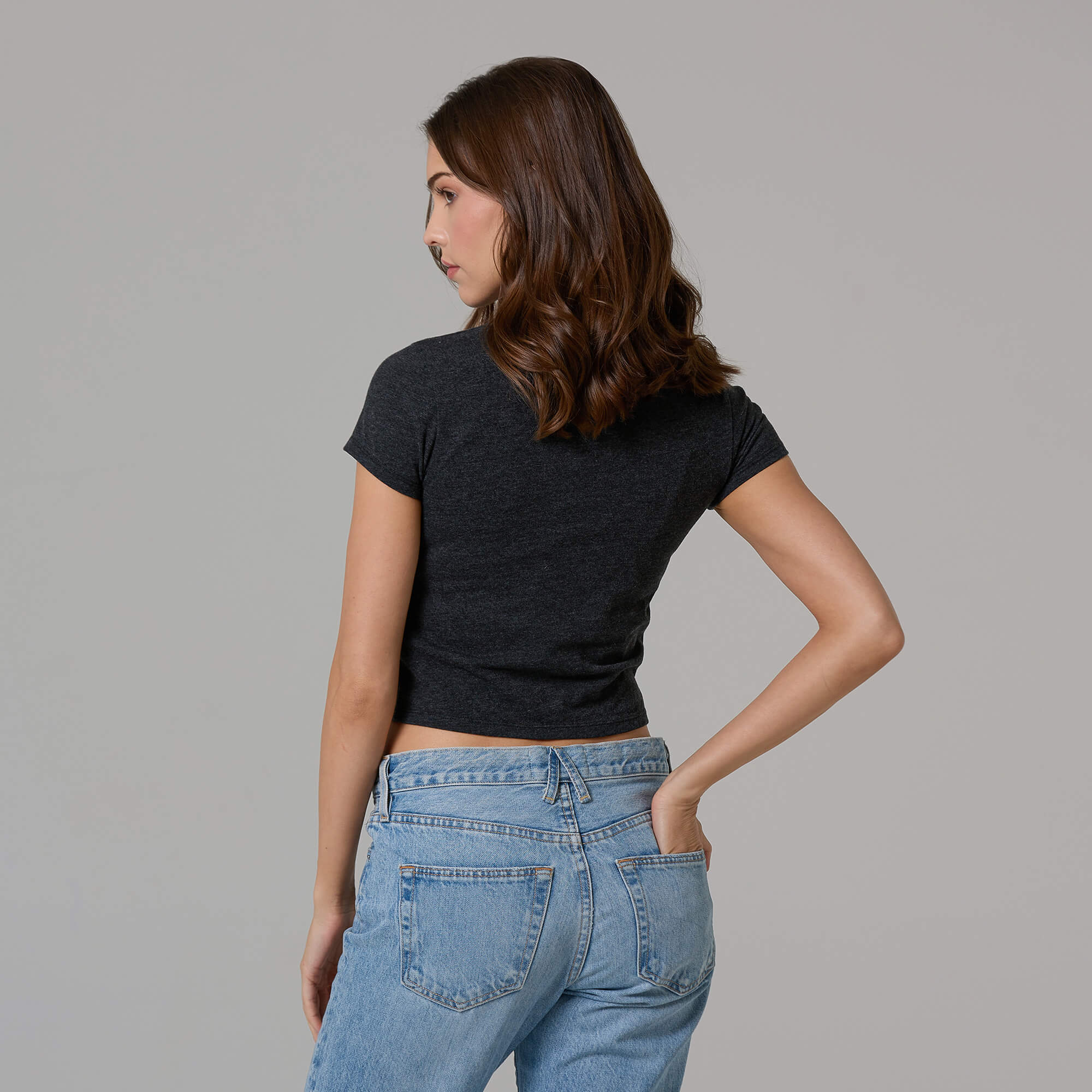 WOMENS HEATHER BABY TEE - Image 4