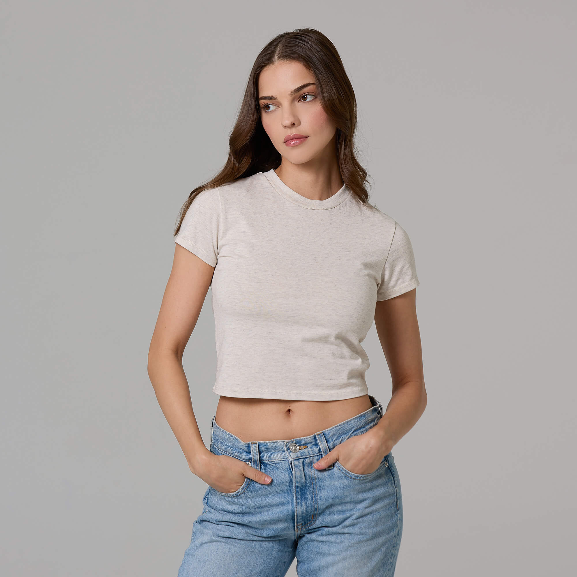 WOMENS HEATHER BABY TEE - Image 6