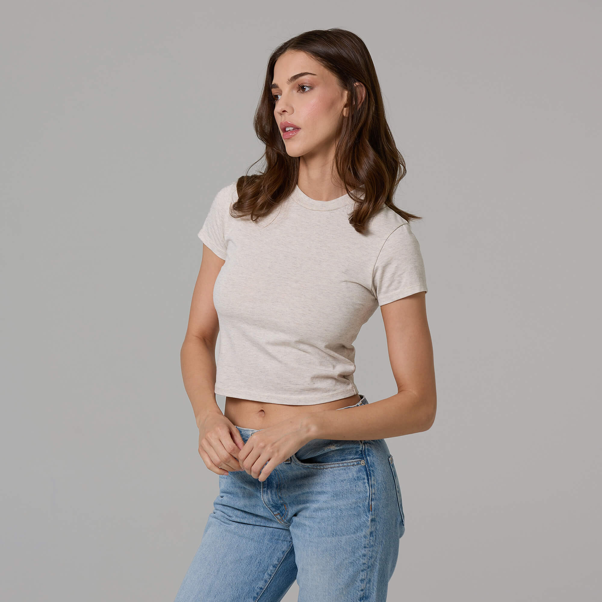 WOMENS HEATHER BABY TEE - Image 7