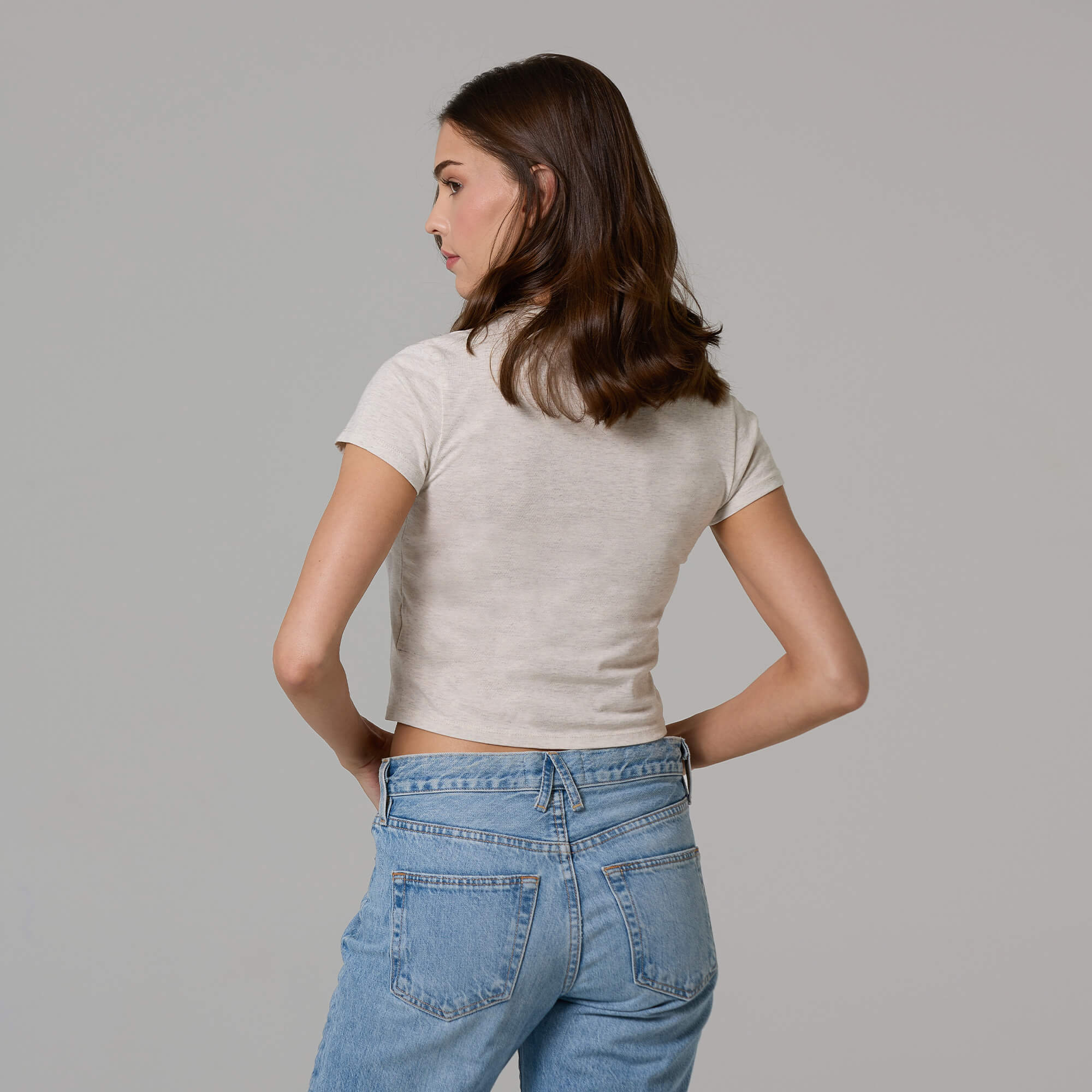 WOMENS HEATHER BABY TEE - Image 8