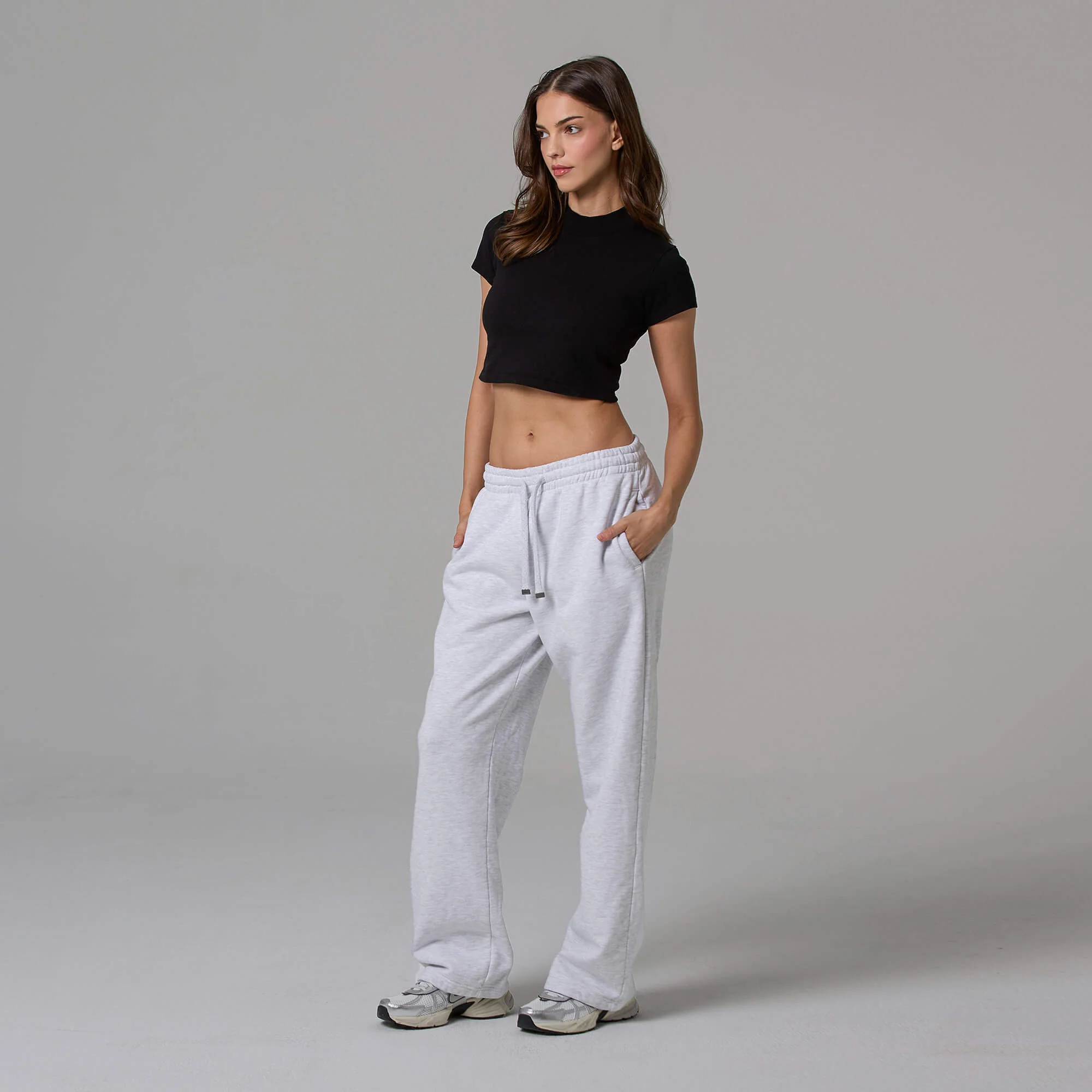 WOMENS HEATHER STRAIGHT LEG SWEATPANTS - Image 5