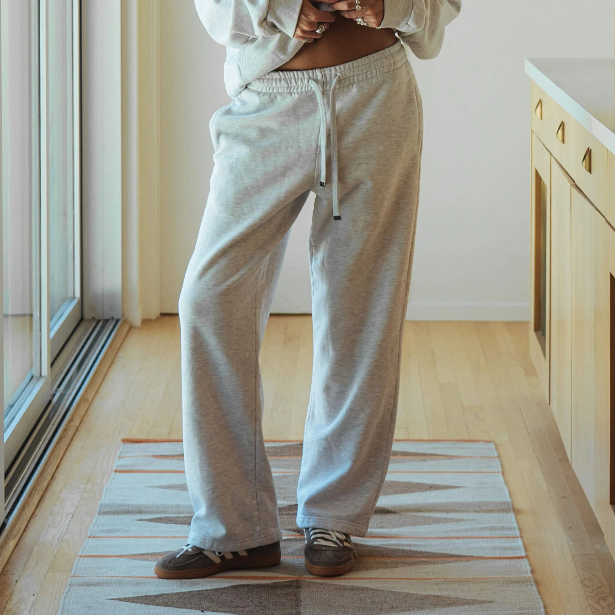 WOMENS HEATHER STRAIGHT LEG SWEATPANTS - Image 7