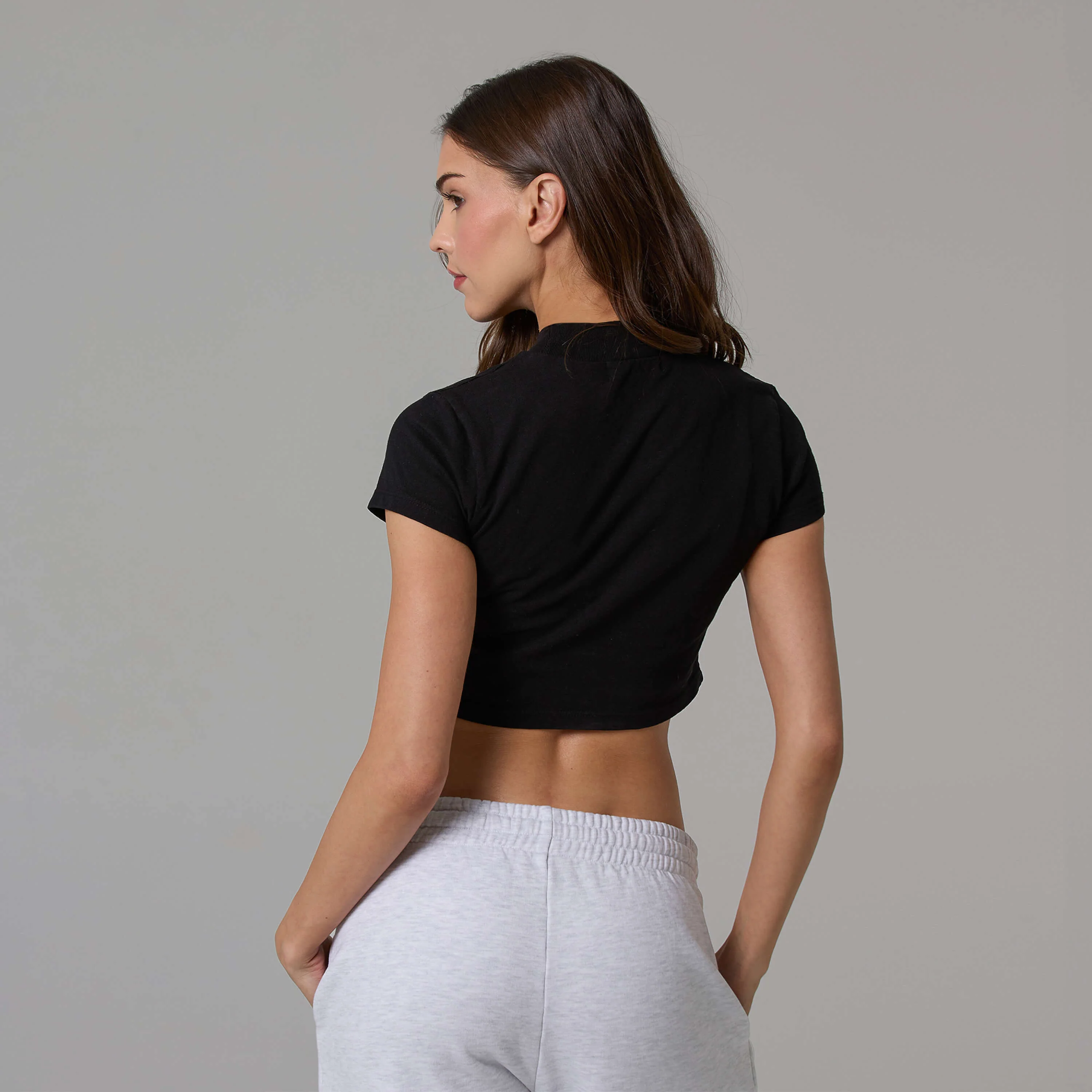 WOMENS MOCK NECK BABY TEE - Image 4
