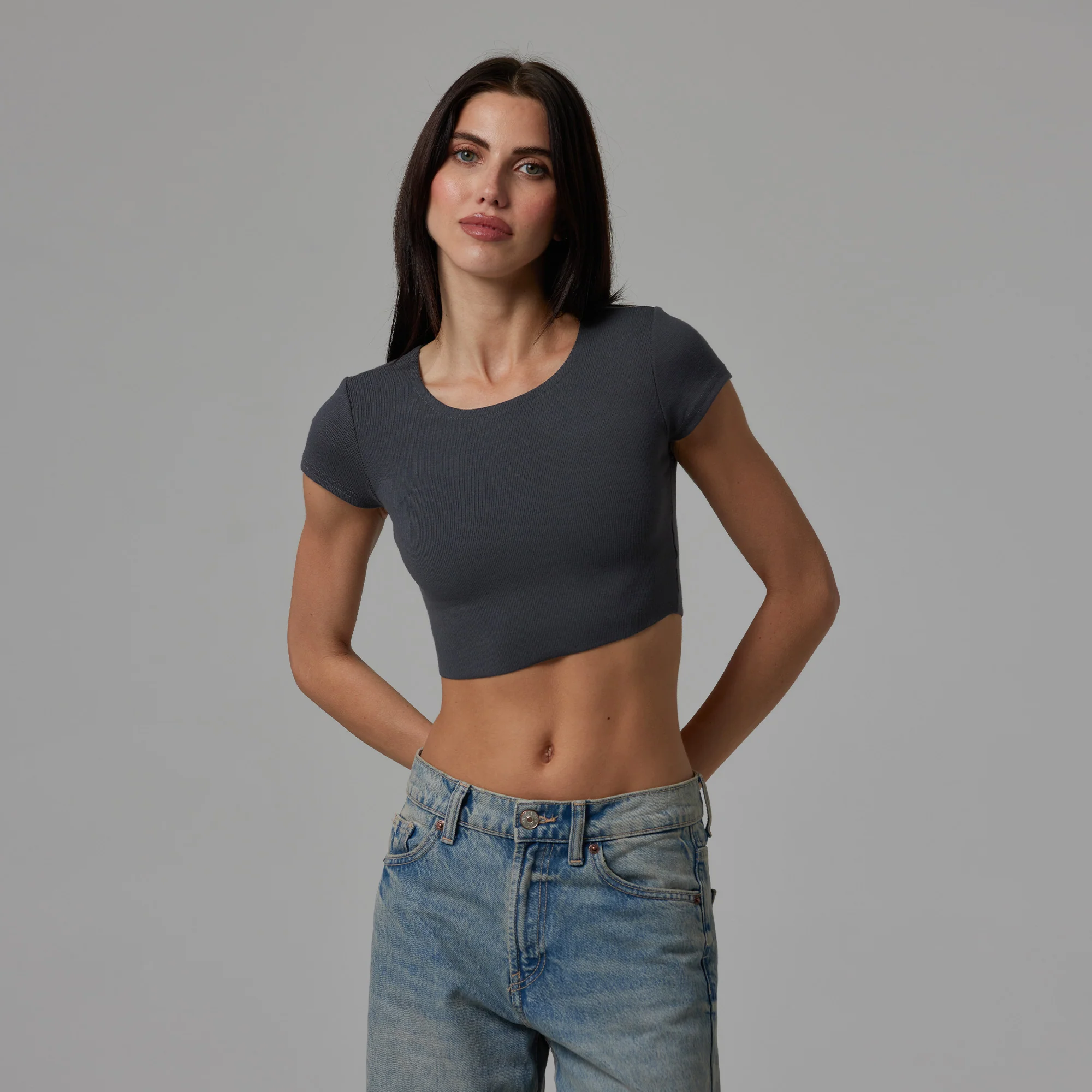 WOMENS RAW HEM CROP BABY TEE - Image 16