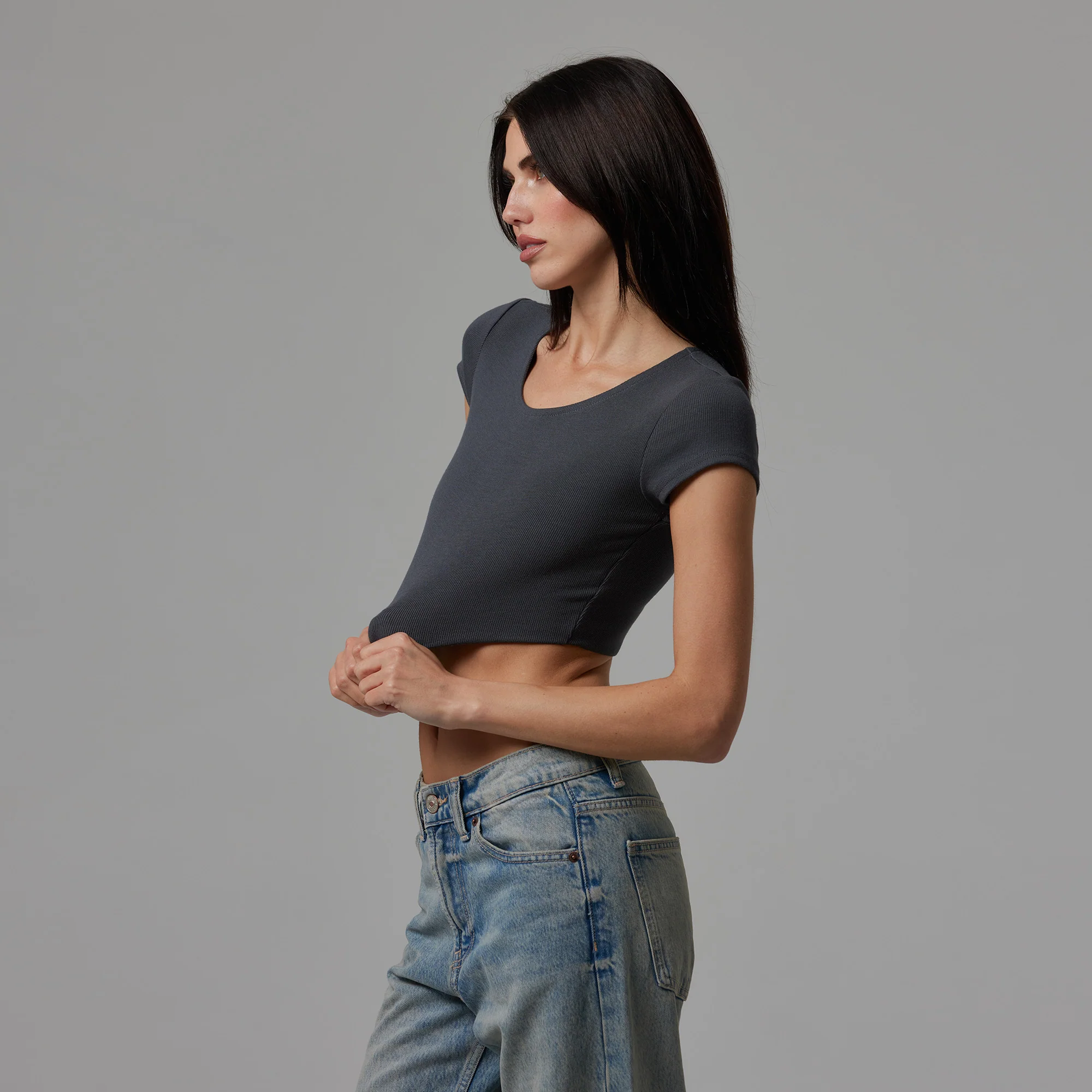 WOMENS RAW HEM CROP BABY TEE - Image 17