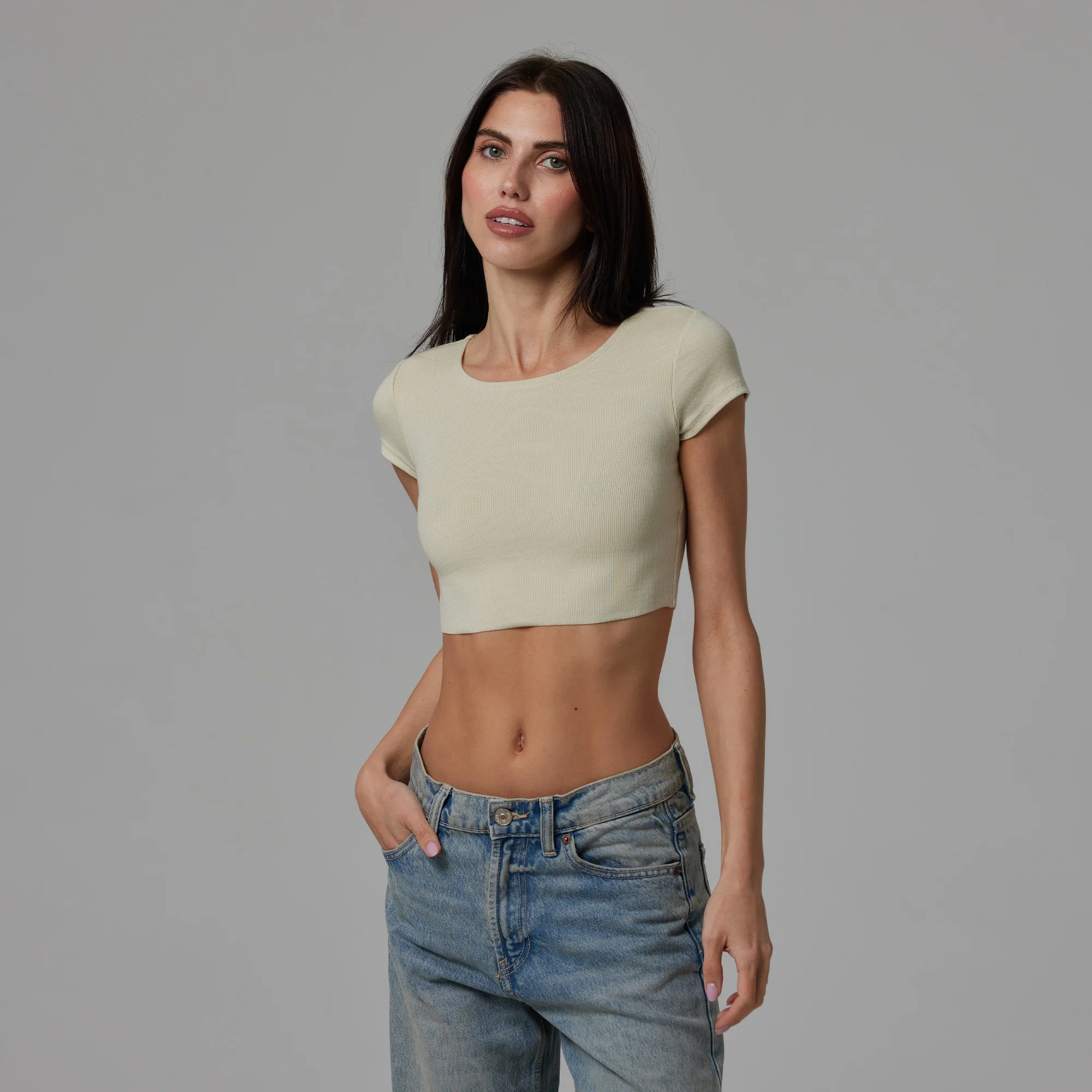WOMENS RAW HEM CROP BABY TEE - Image 21