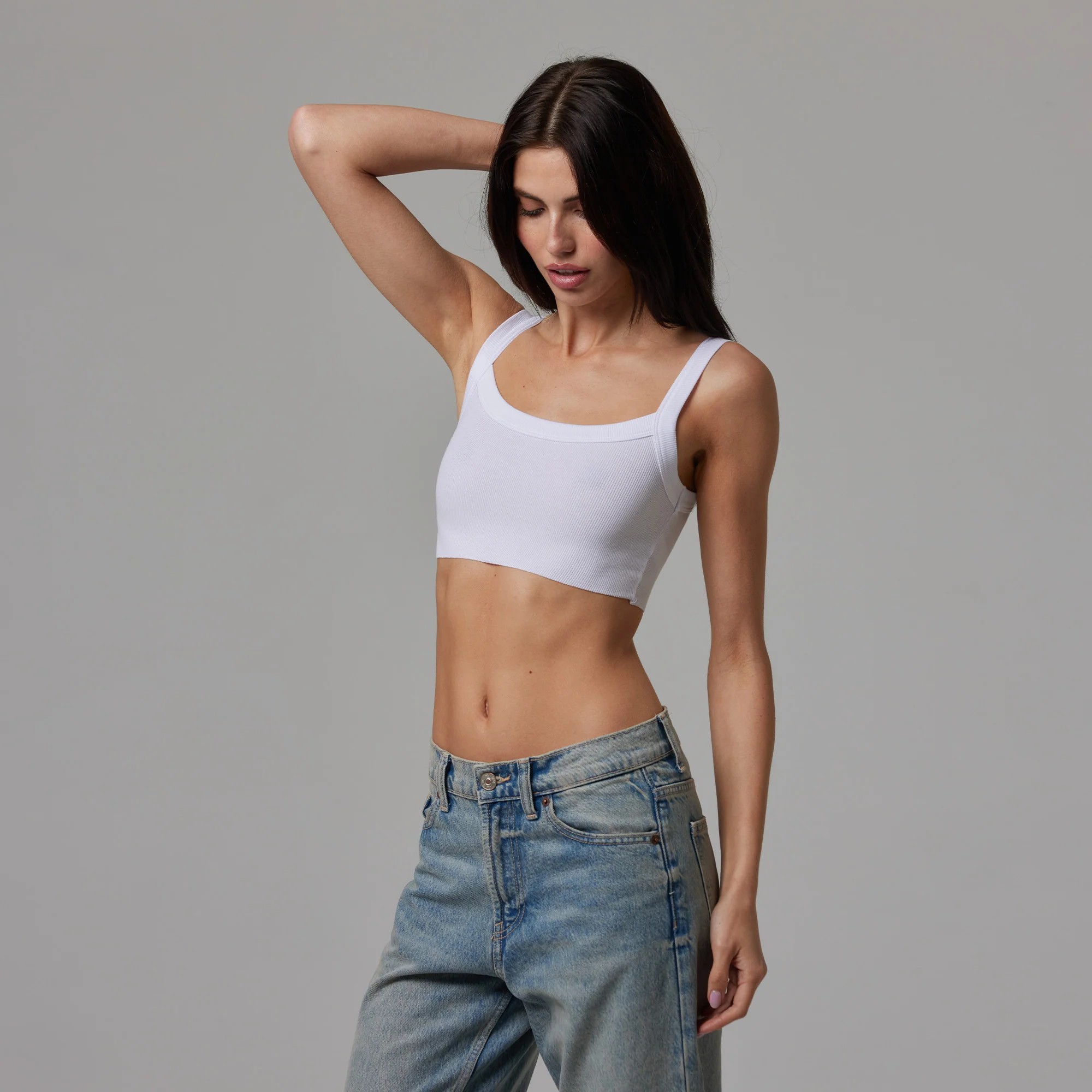 WOMENS RAW HEM RIB CROP TANK - Image 10