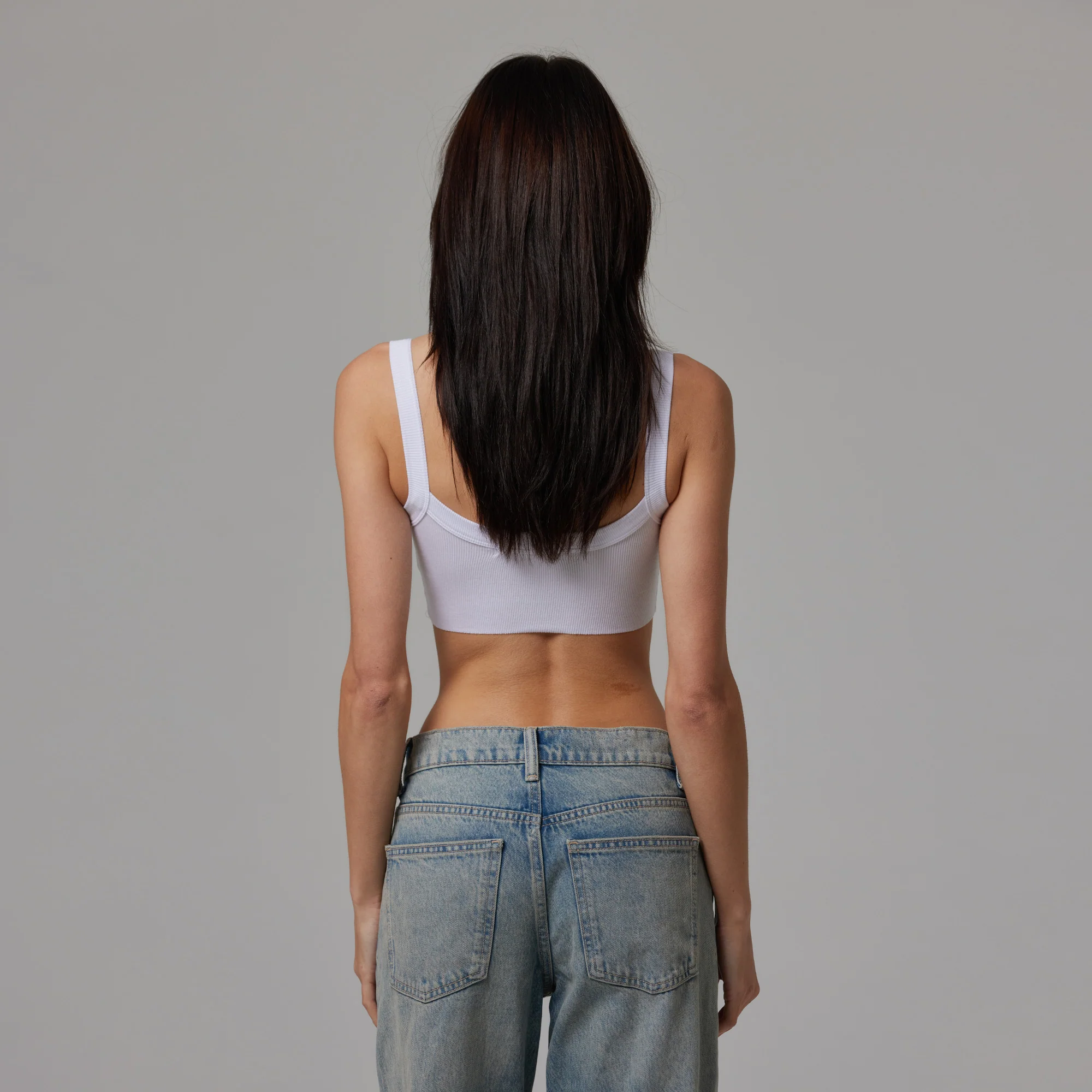 WOMENS RAW HEM RIB CROP TANK - Image 11