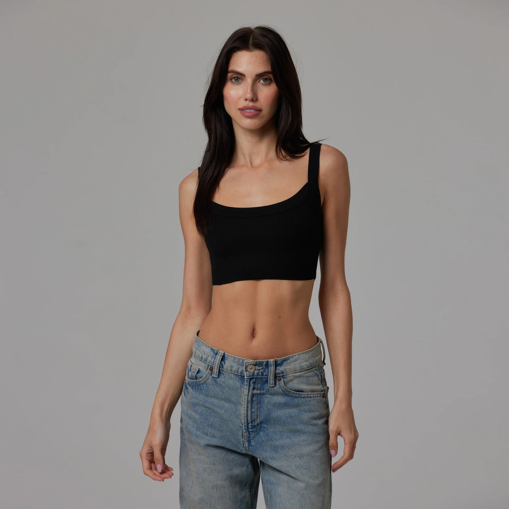 WOMENS RAW HEM RIB CROP TANK - Image 16