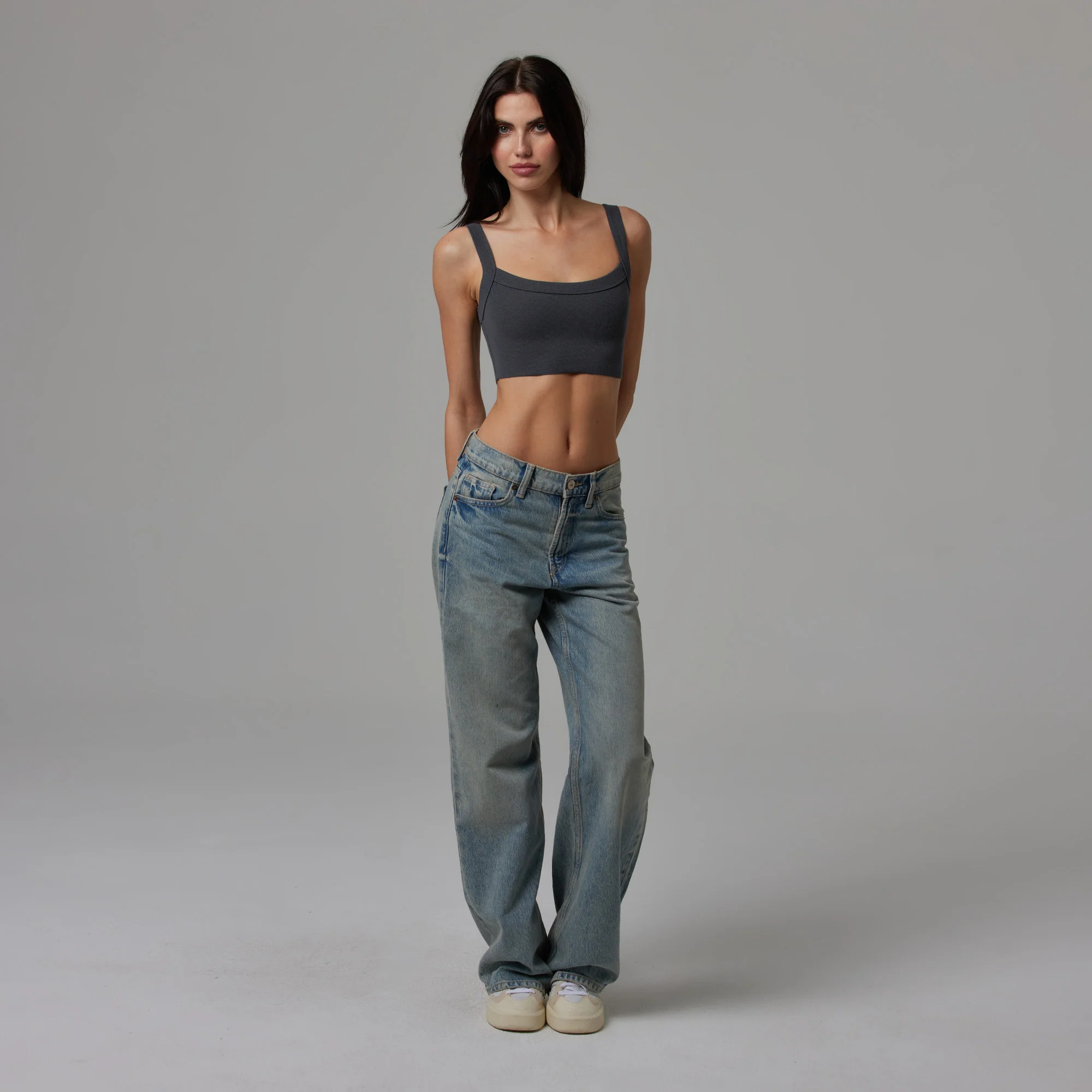 WOMENS RAW HEM RIB CROP TANK - Image 24