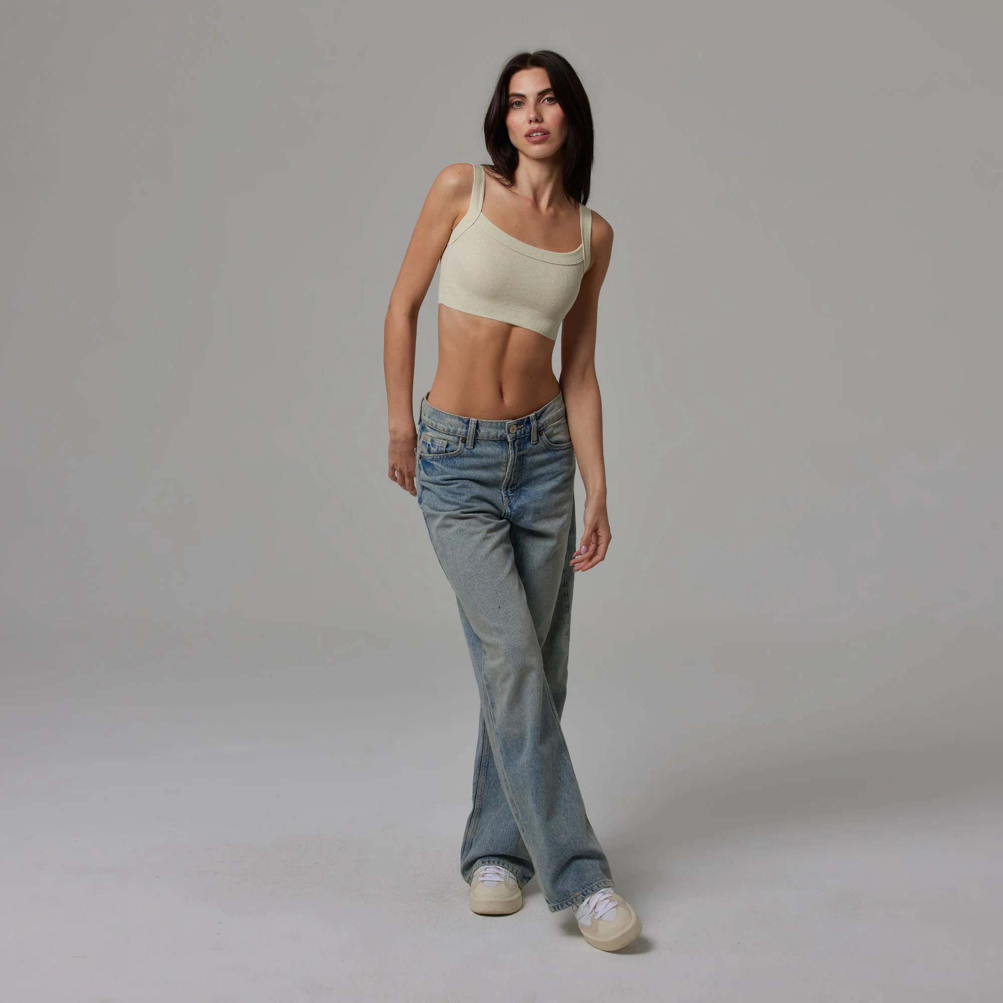 WOMENS RAW HEM RIB CROP TANK - Image 5