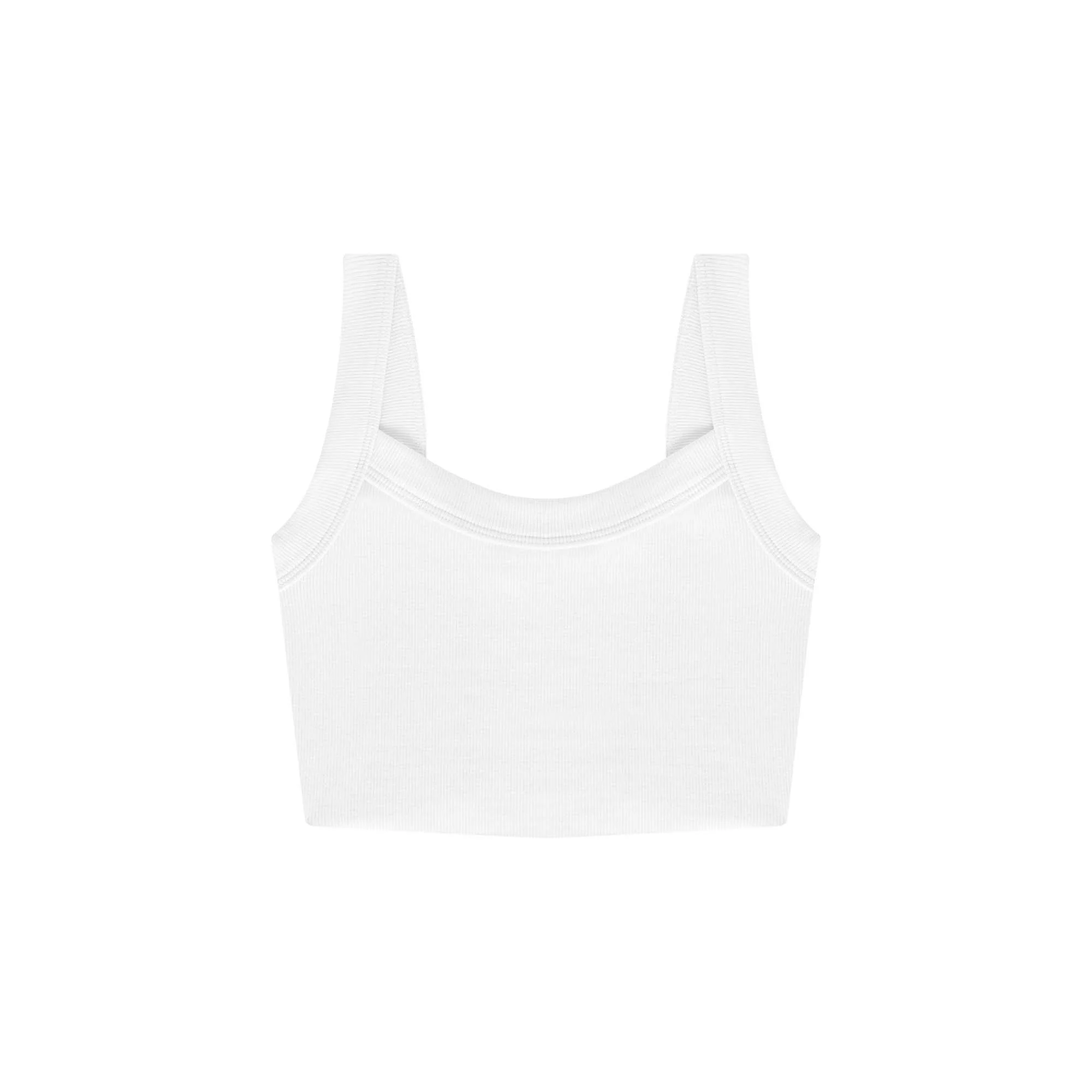 WOMENS RAW HEM RIB CROP TANK - Image 8