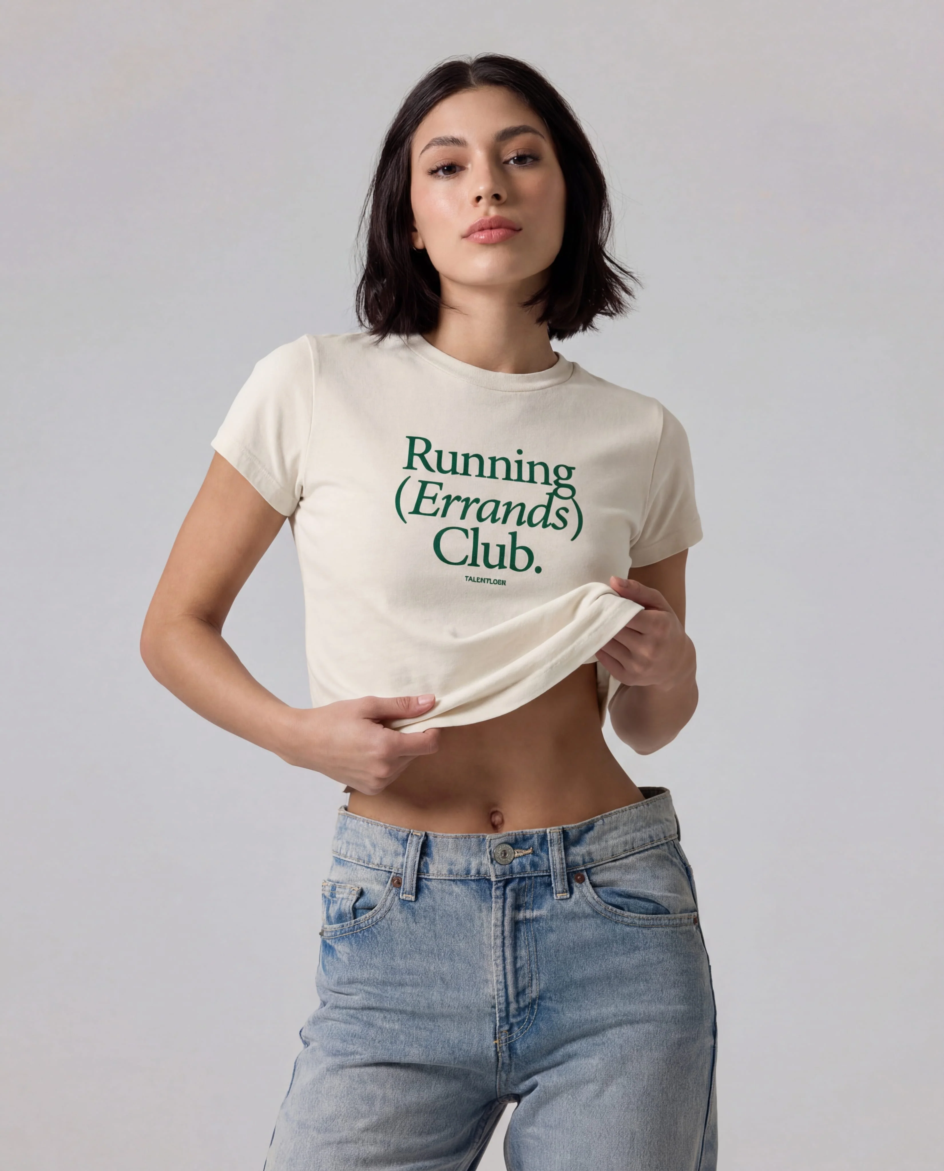 WOMENS RUNNING CLUB BABY TEE - Image 12