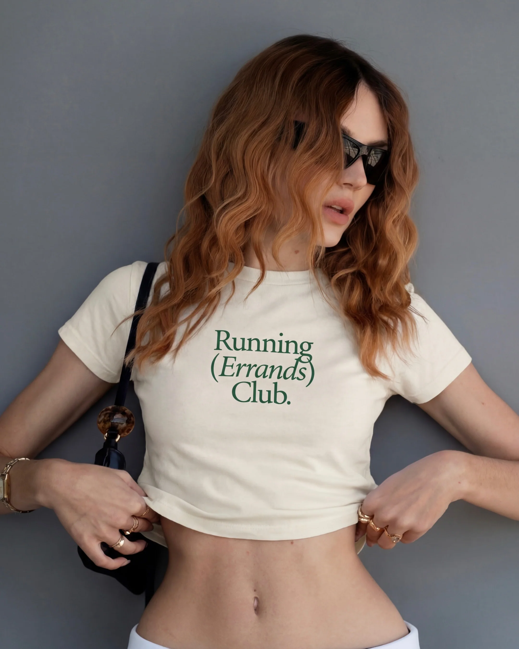 WOMENS RUNNING CLUB BABY TEE - Image 13