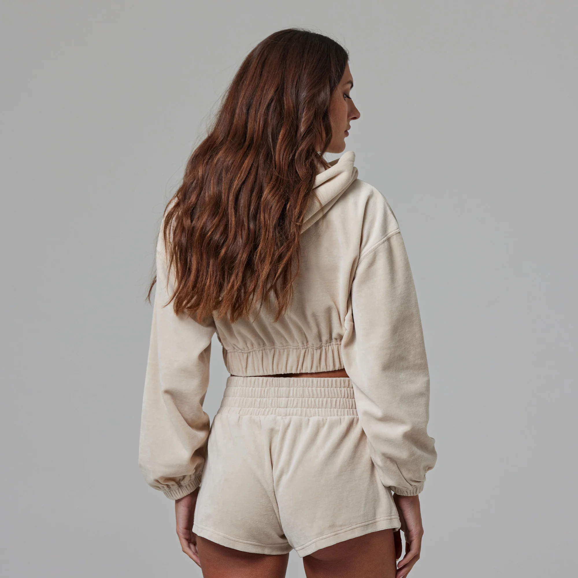 WOMENS TERRY CLOTH CROPPED HOODIE - Image 10