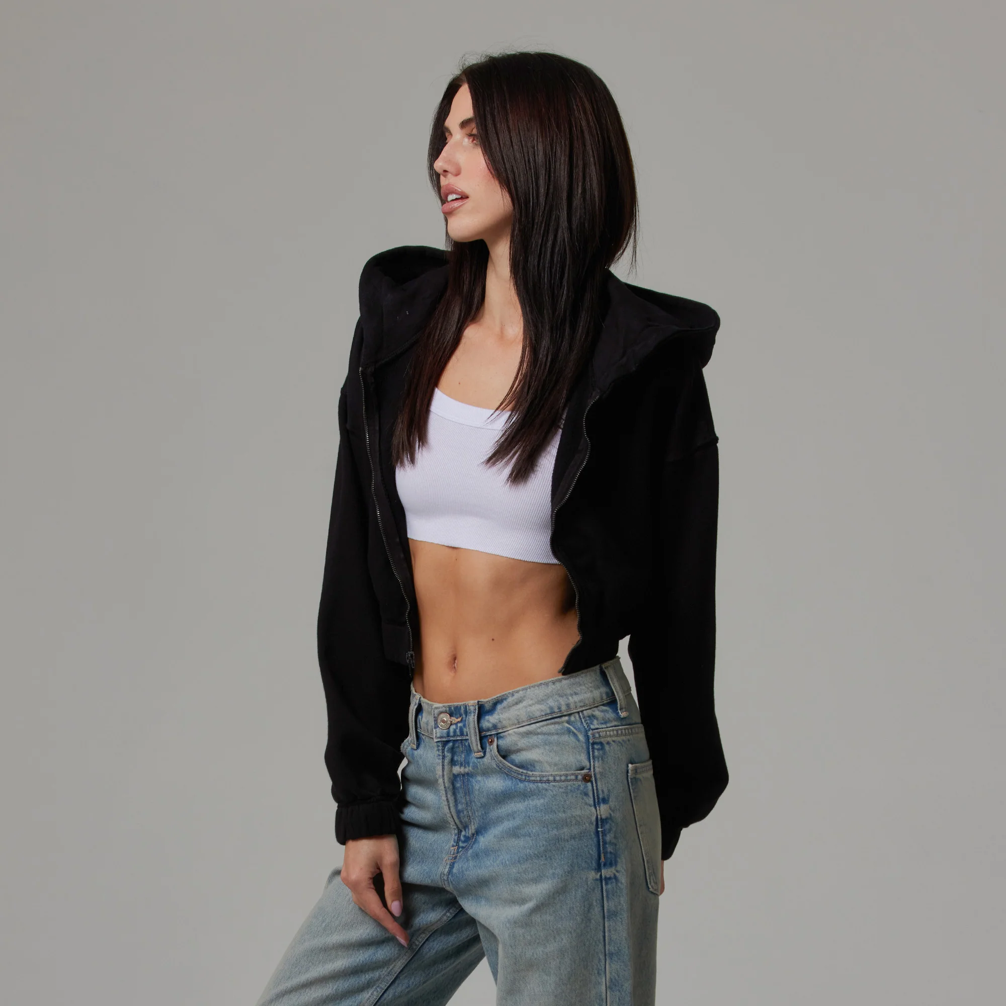 WOMENS ZIP CROP JACKET - Image 3