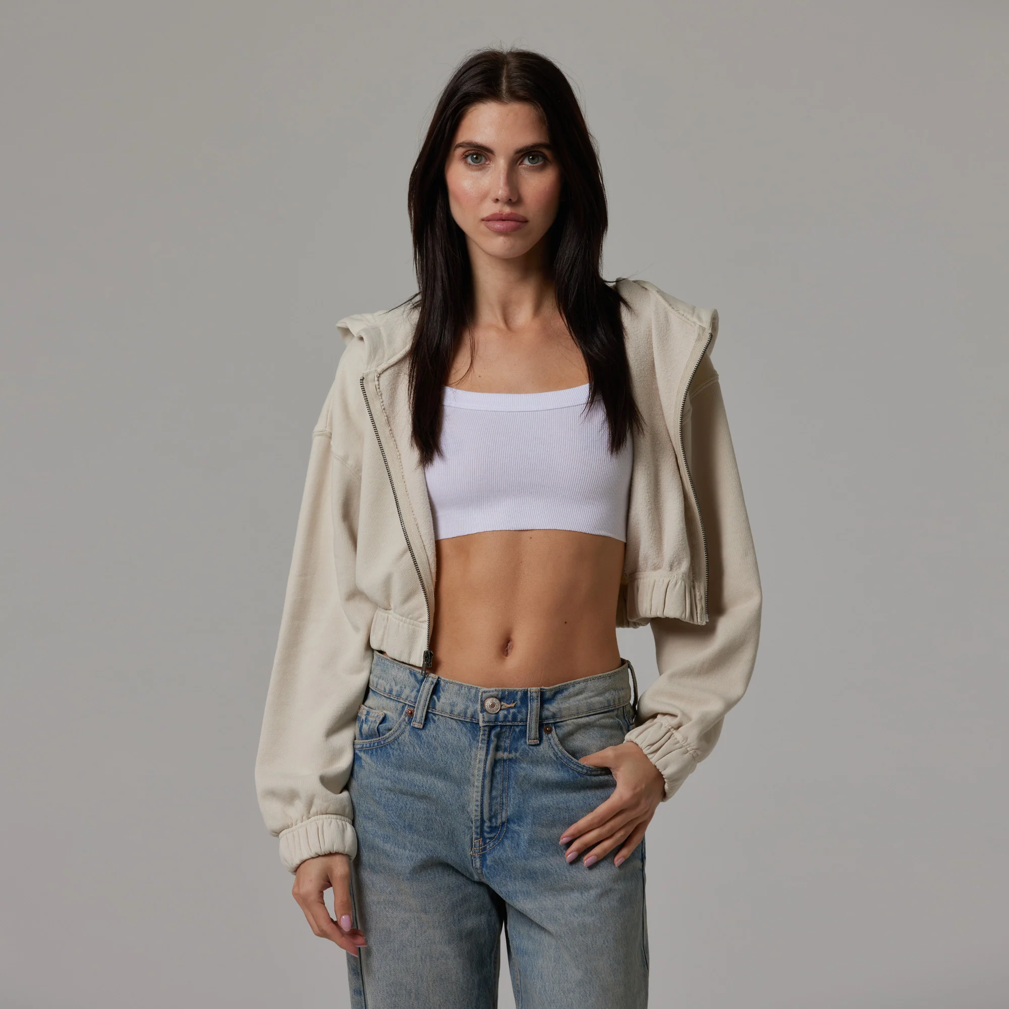 WOMENS ZIP CROP JACKET - Image 8