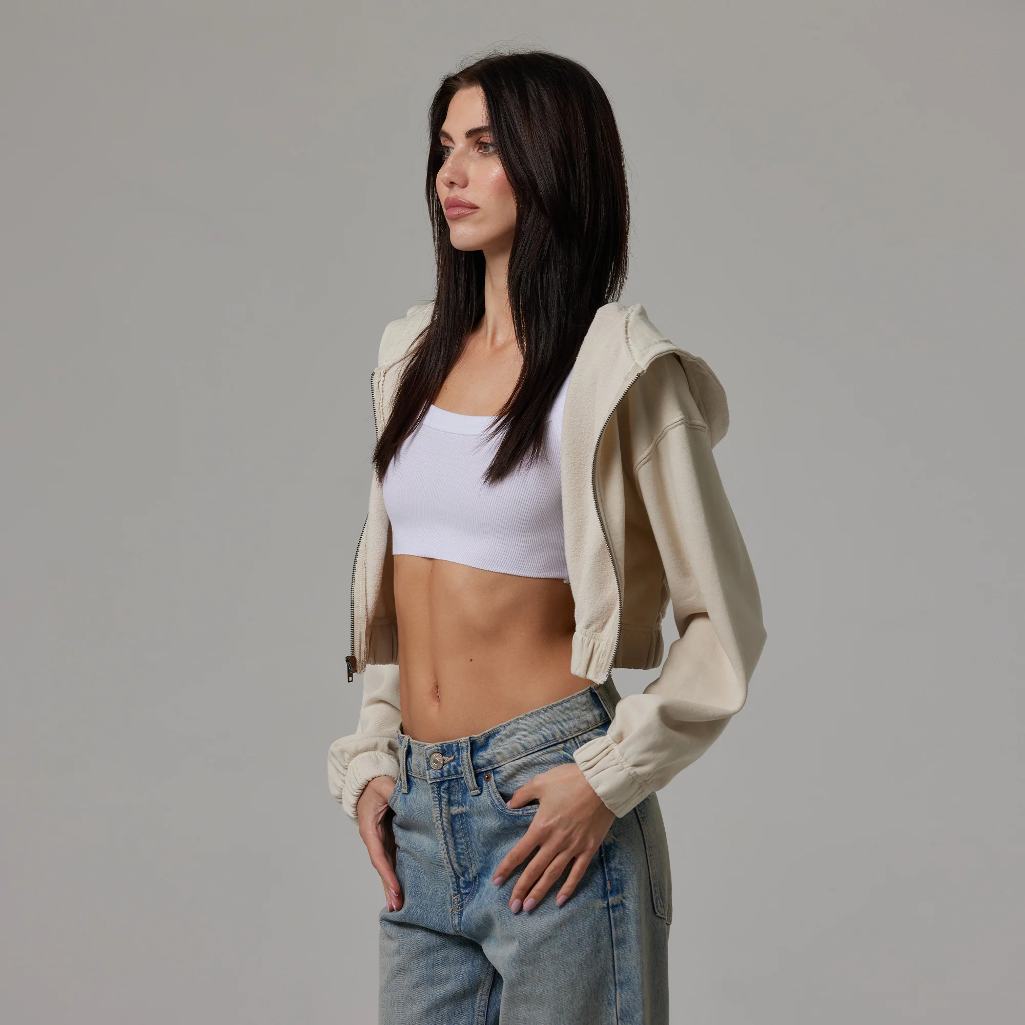 WOMENS ZIP CROP JACKET - Image 9